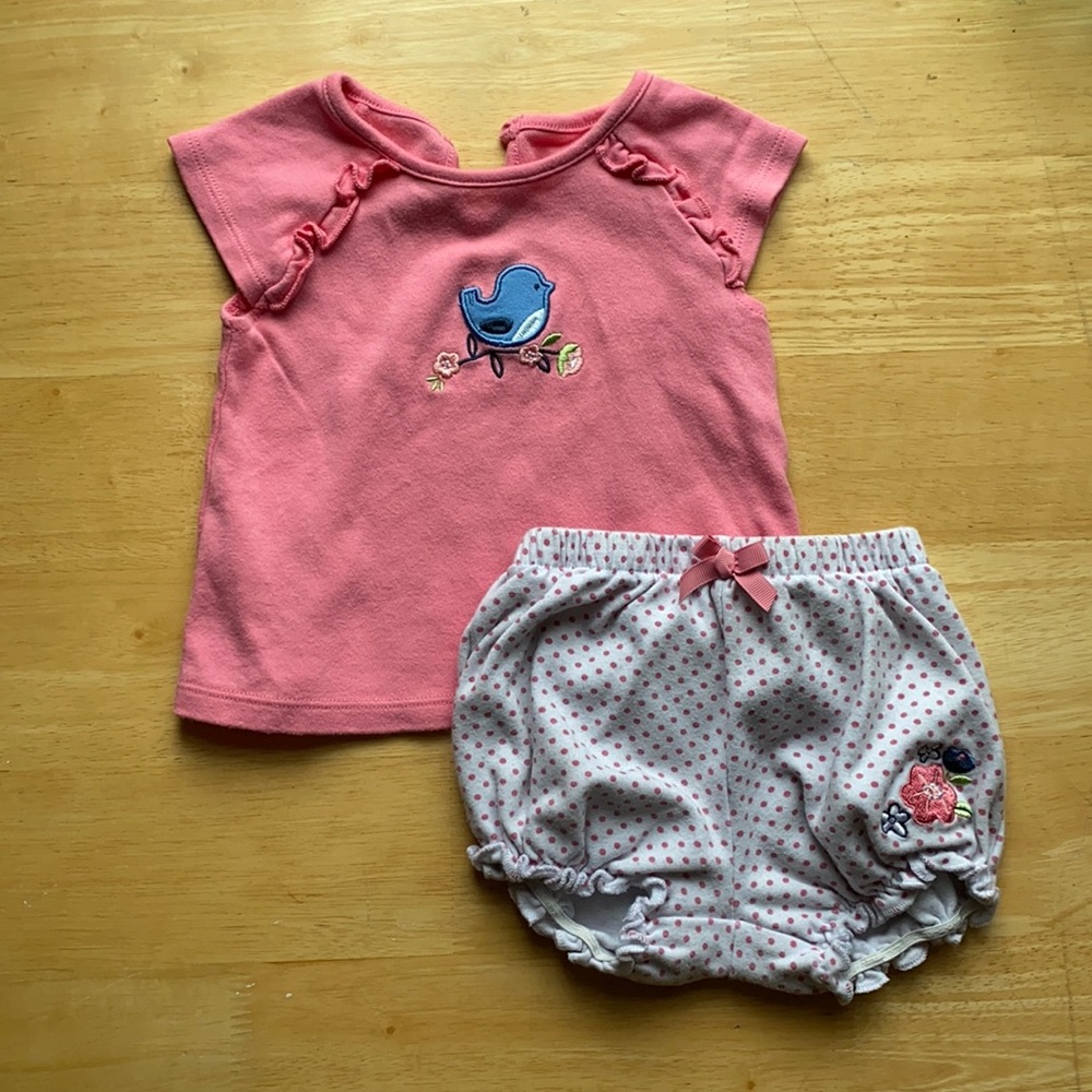 Baby Girl 12M Shirt & Shorts Set
